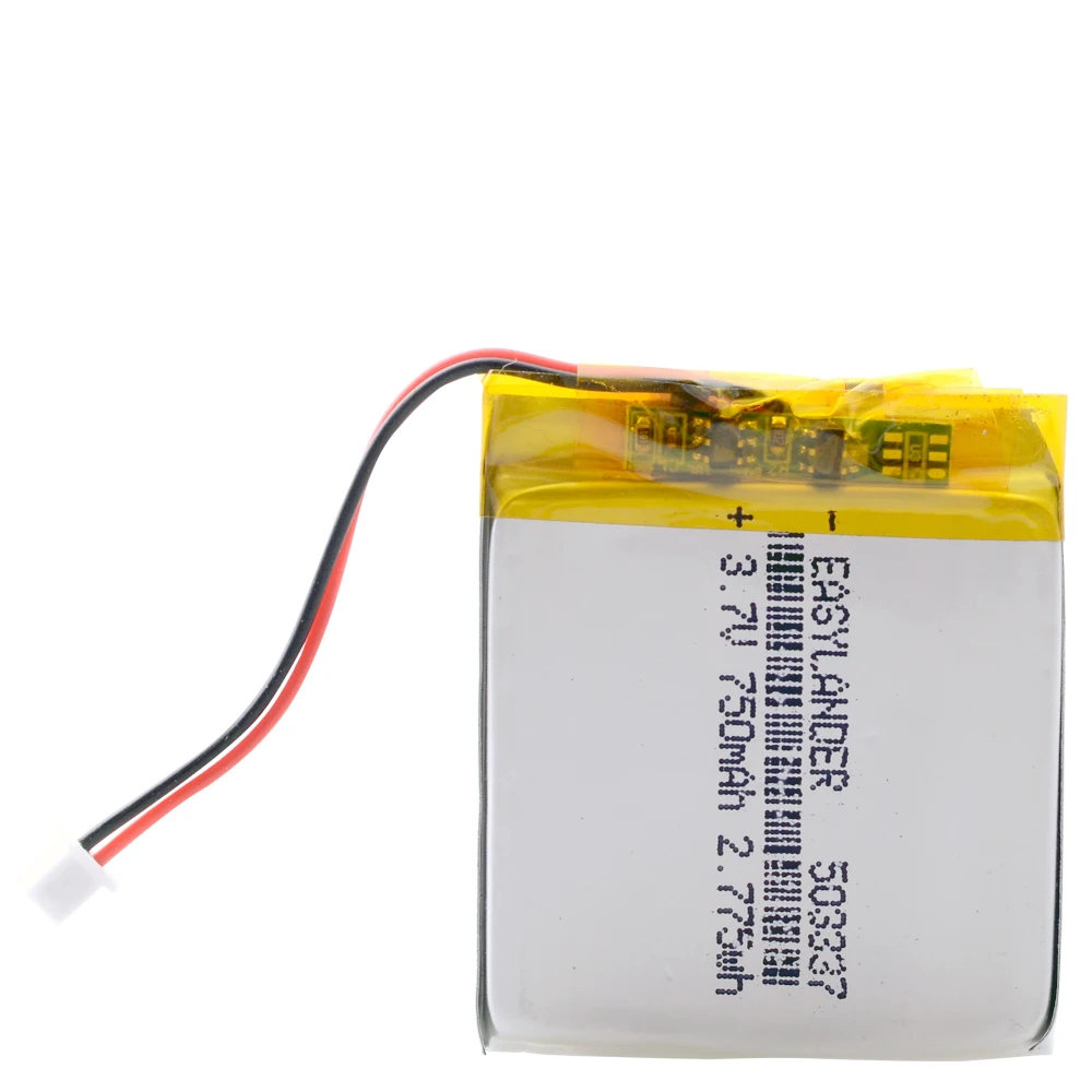 Baby Monitor 3.7V 750mAh 503337 Polymer Lithium  Battery For Smart Watch Speaker Angeleye Ae210 Video  NannyCam H32  EU053337P
