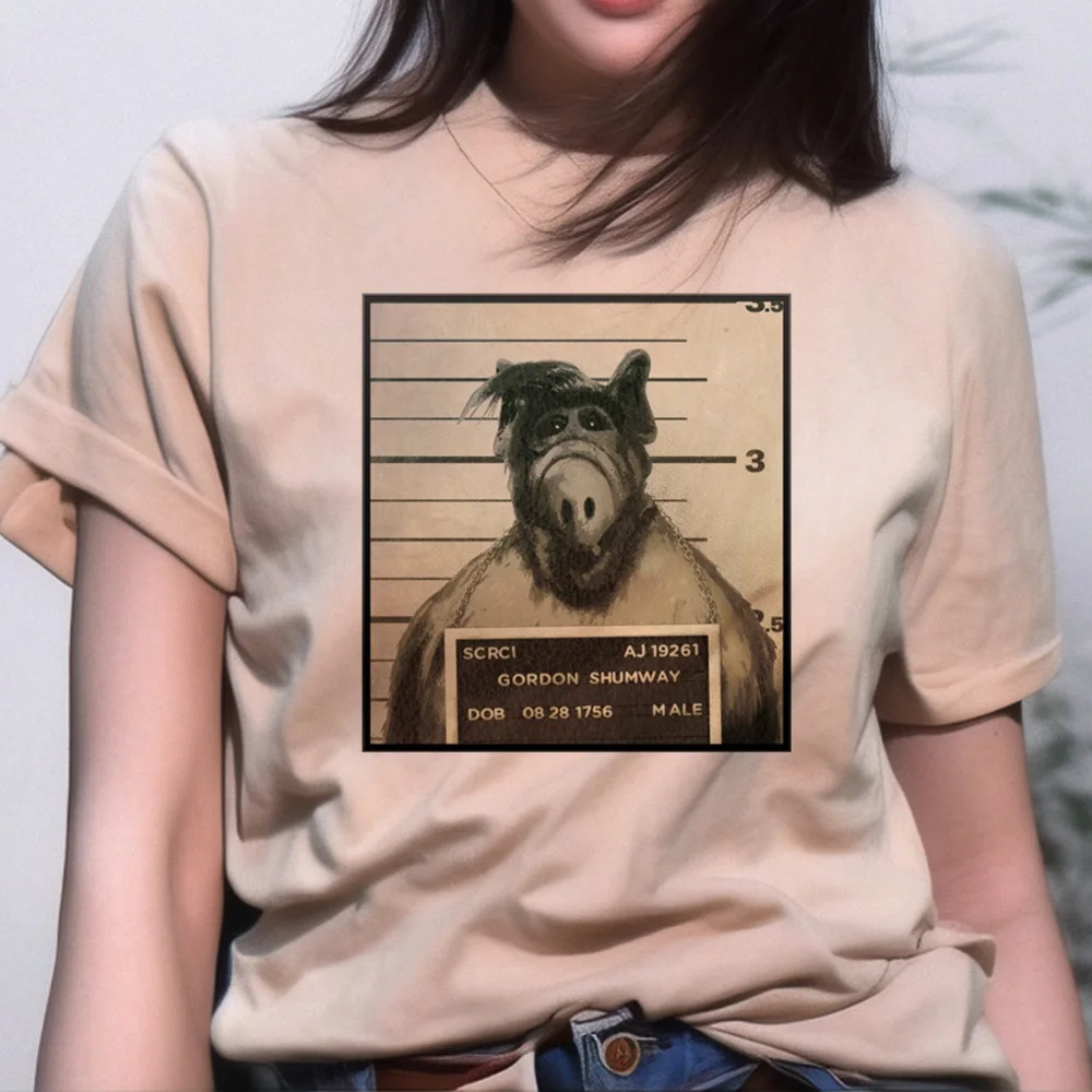 Alf Top Donna Comic Graphic Anime Top Girl 2000S Vestiti Firmati Giapponesi