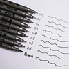 1pc Pigment Liner Pigma Micron Ink Marker Pen 0.05 0.1 0.2 0.3 0.4 0.5 0.6 Different Tip Black Fineliner Sketching Pens 1