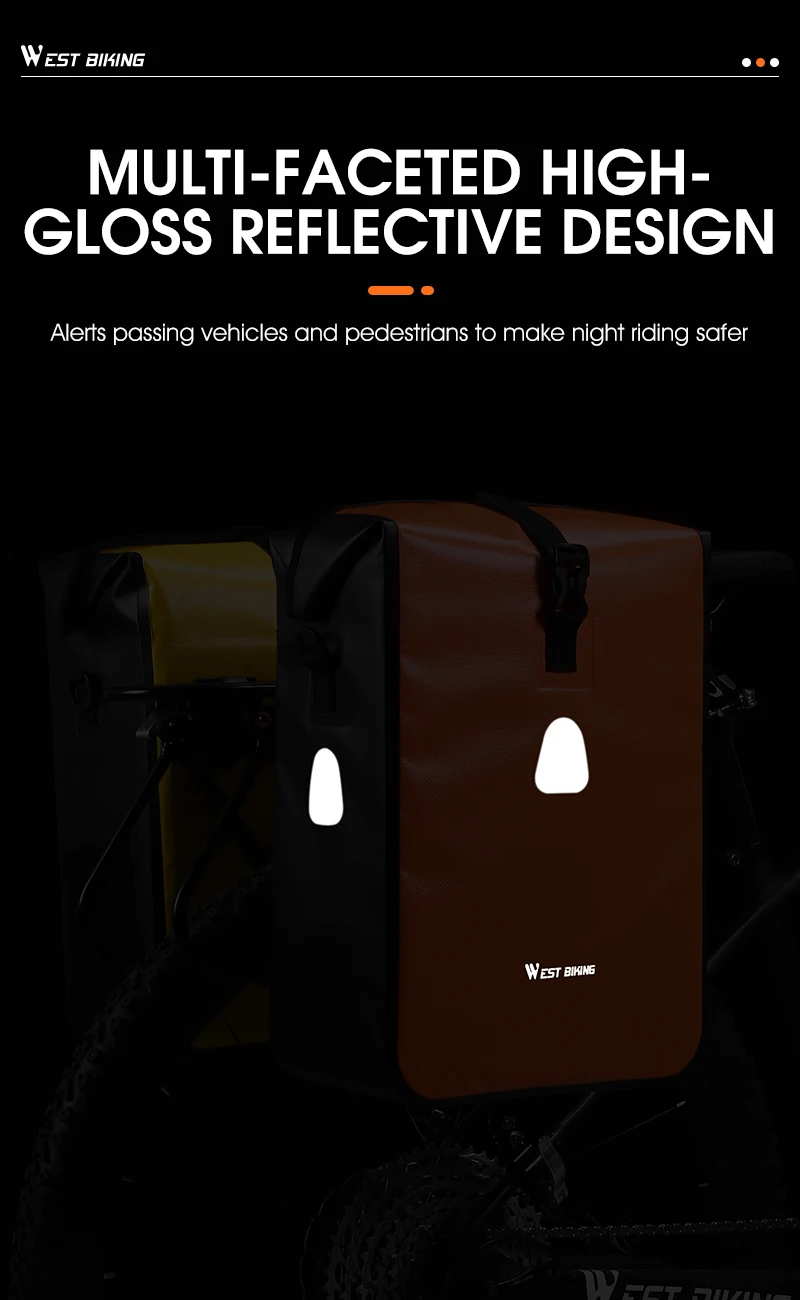 Description Picture 6 of itemWEST BIKING 12-15L Fully Waterproof Bike Rack Bag Multifunctional Three-dimensional Bicycle Rear Seats Pack Cycling Shoulder Bag