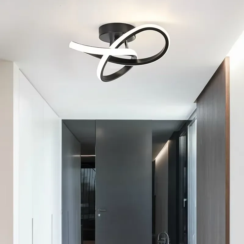 LED Ceiling Light Small Modern 2 Rings Creative Design Indoor Lighting Fixtures Hallway Balcony Aisle Office Lustre