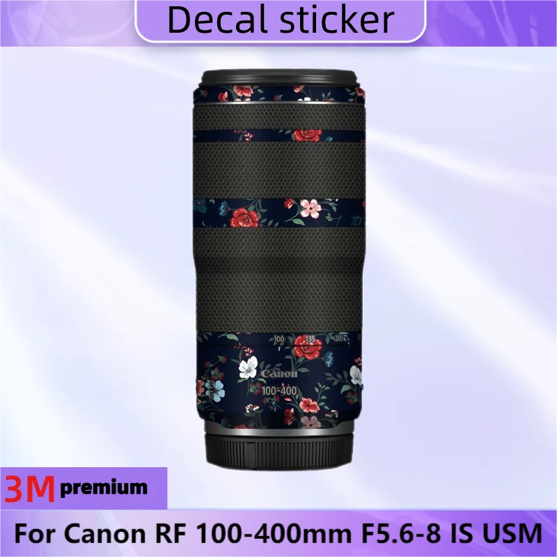Per Canon Rf 100-400Mm F5.6-8 Is Usm Lens Sticker Pellicola Protettiva Per Decalcomanie Della Pelle Cappotto Protettivo Antigraffio Rf100-400 100-400 