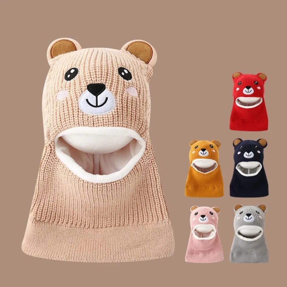 Polyester Kids Winter Hat Scarf One Piece Cold Proof