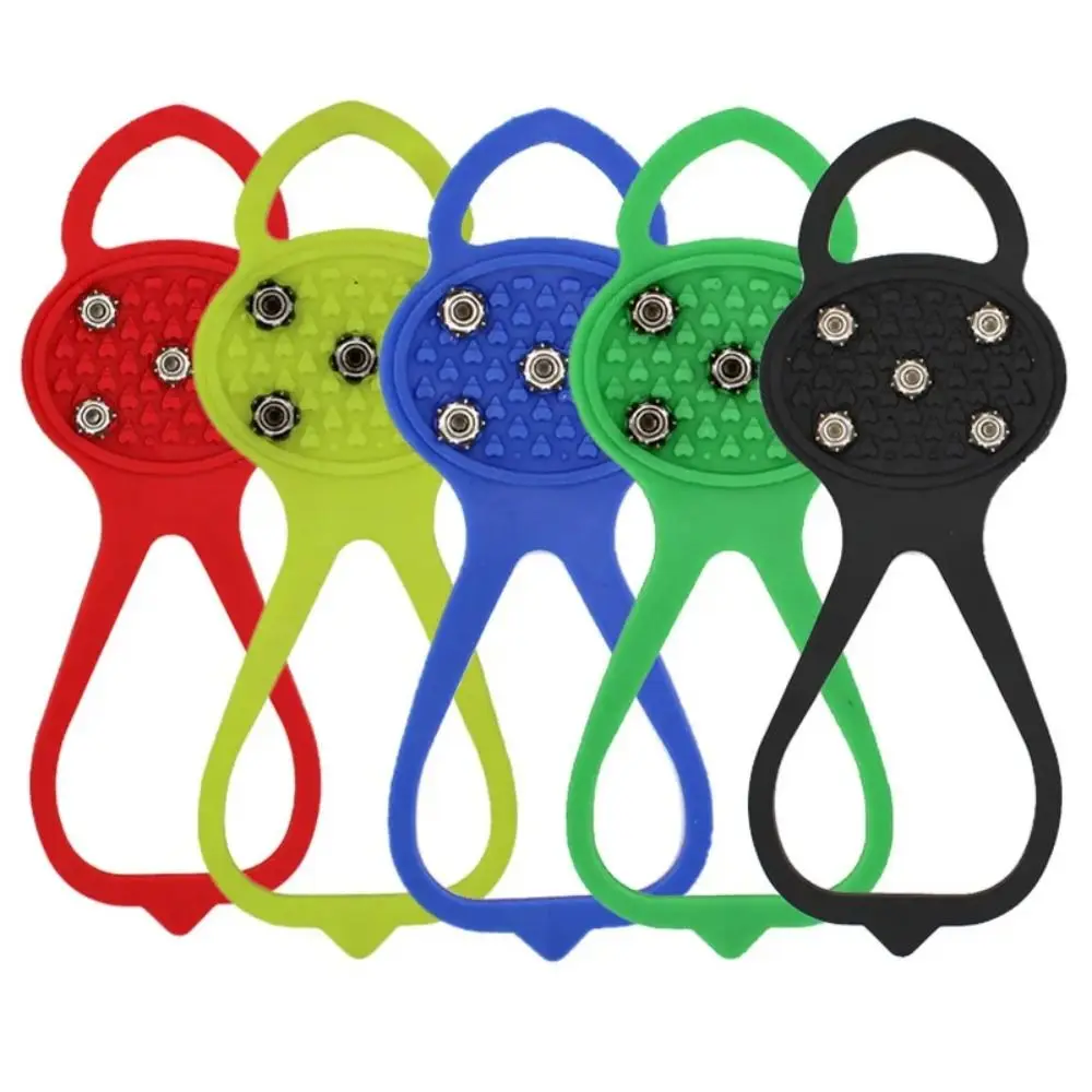 

5 Teeth Ice Gripper For Shoes Women Men Crampons Ice Gripper Spike Grips Cleats For Snow Studs Non-Slip Climbing Hiking Covers