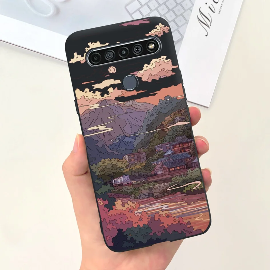 Cute Cat & Dinosaur Soft Black Silicone Shockproof Bumper Phone Case
