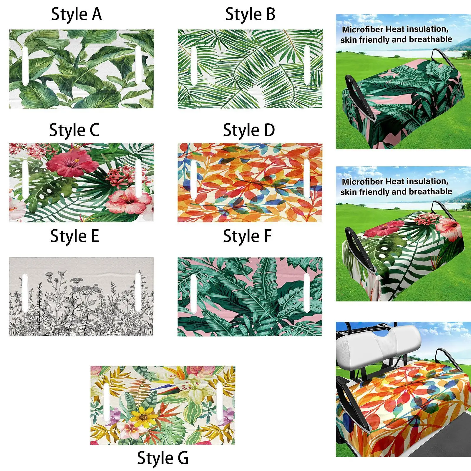 Golf Cart Seat Towel Blanket Comfortable Reusable Polyester Protection for Golf Club Course Cruising Golf Accessories