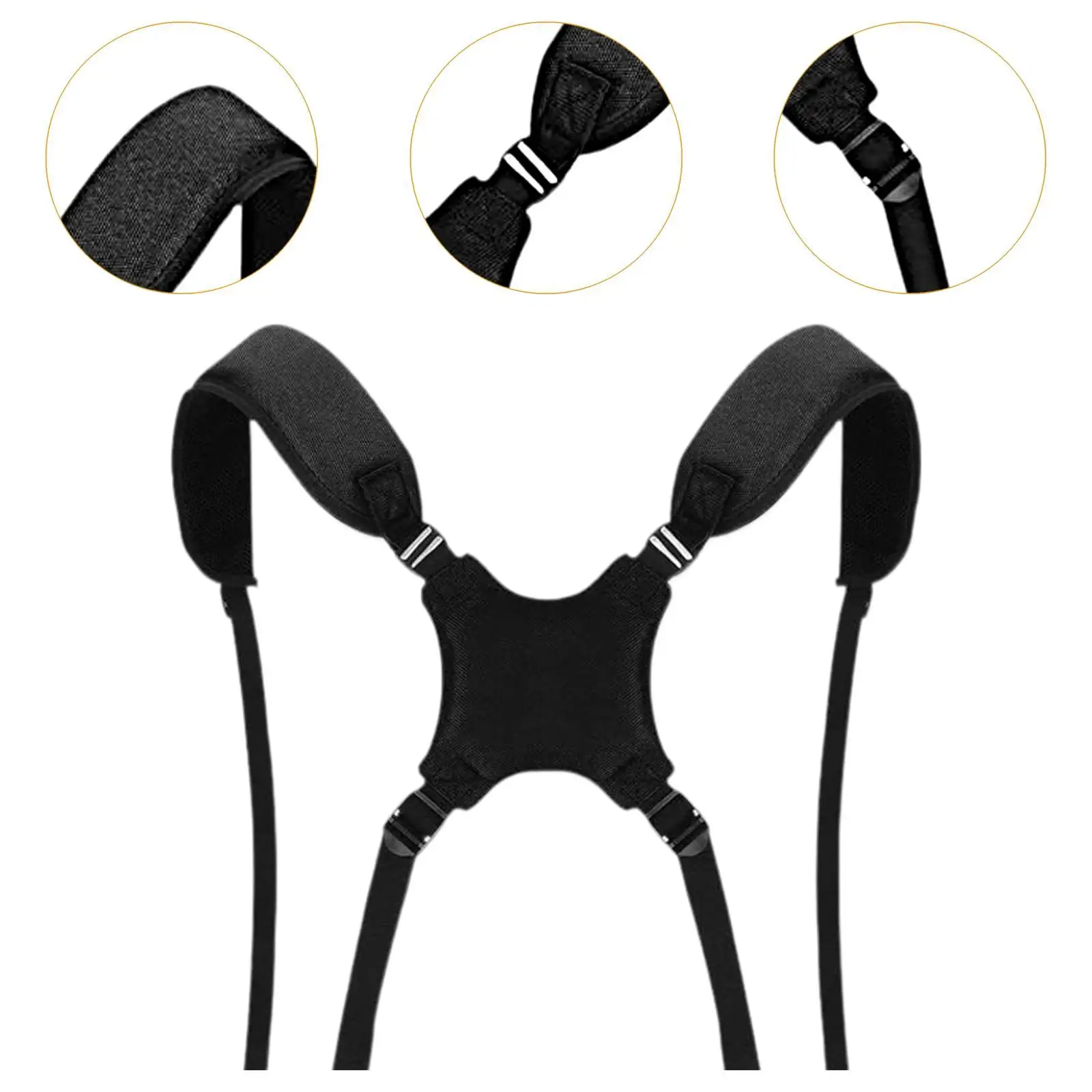 Golf Bag Double Shoulder Straps, Portable Lightweight Comfortable Adjustable Golfing Accessories Golf Bag Strap, Replacement