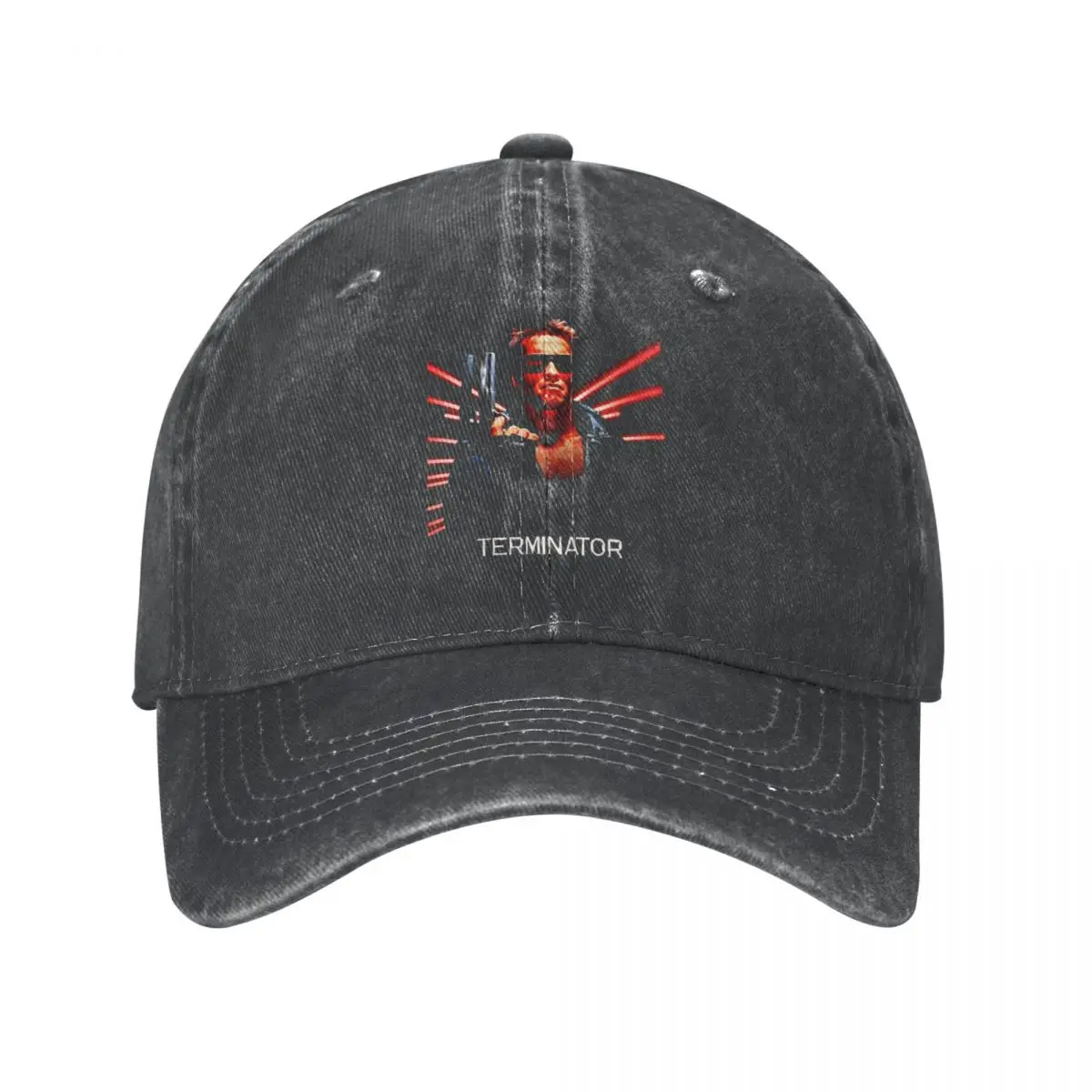 

Arnold Schwarzenegger Men Baseball Cap The Terminator Si-fi Distressed Denim Caps Hat Vintage Outdoor Activities Snapback Hat