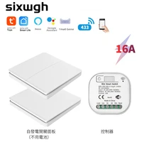 SIXWGH 16A WIFI Switch Smart Home Tuya App Remote Control Smart Timer Switch No Battery Light Switch Work with Google Home Alexa