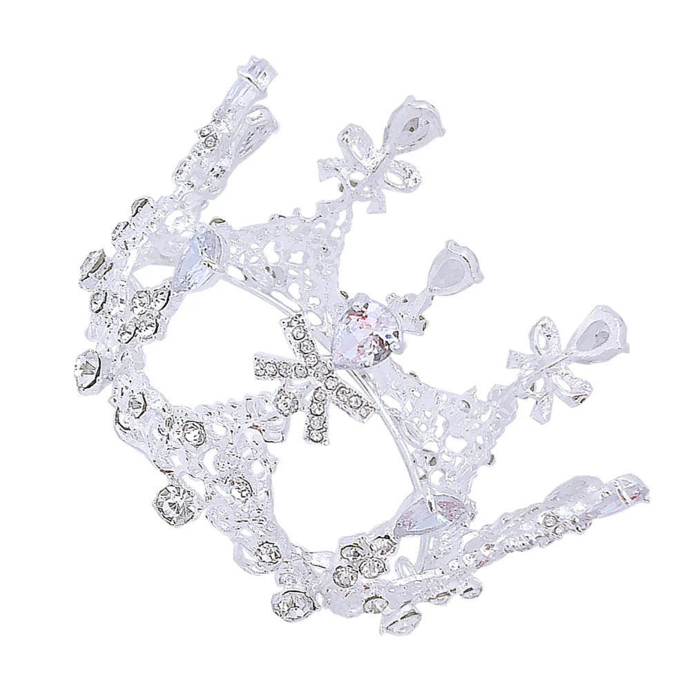 

Children's Crown Pearl Birthday Crystal Headdress Hair Accessory for Girls Round