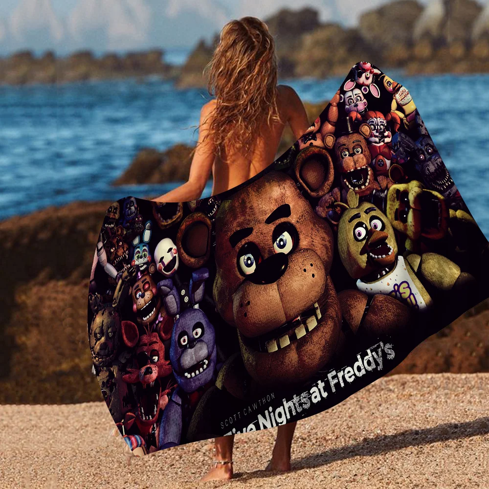 Fnaf Five-nights-At-Freddys Towel Microfiber Beach Towel Absorbent Quick dry Soft Yoga Swimming Resort Mountain Climbing microfiber towel