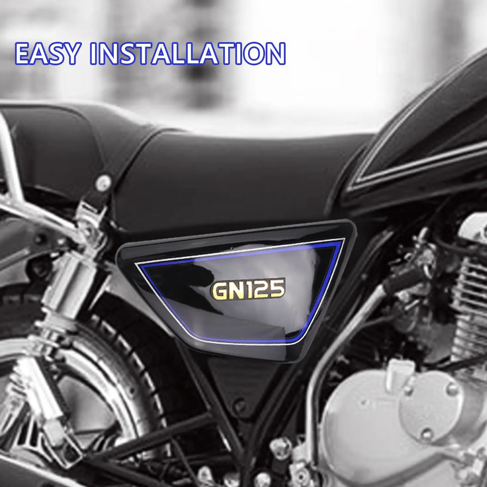 블랙 오토바이 배터리 사이드 커버 프레임 패널, 스즈키 GN125 GN 125 용