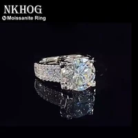 Real 2 Carat 8mm Moissanite Wedding Ring For Women Men 925 Sterling Silver Band D Color VVS Diamond Engagement Fine Jewelry Gift