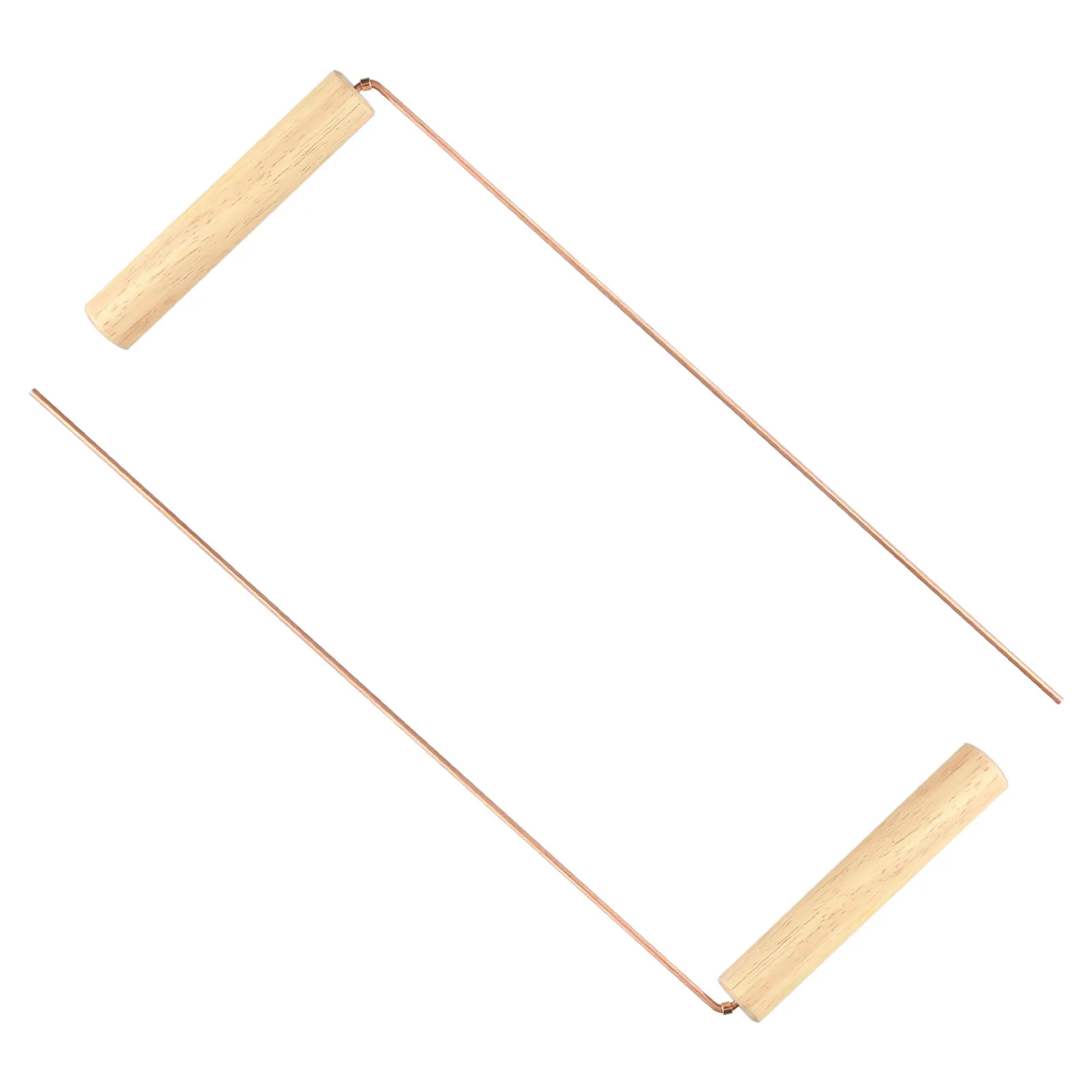 2Pcs 99.9% Copper Divining Dowsing Rods Metal Detector For Water Treasure Finding Tools With Wooden Handle Copper Probing Rod 3