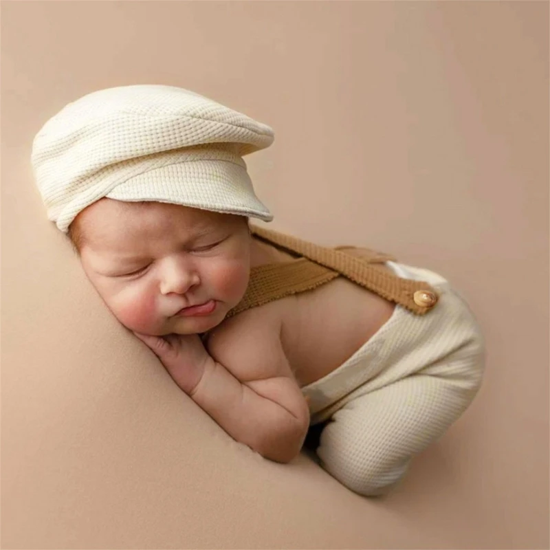 

Newborn Gentleman Costume for Photography Vintage Baby Photo Suit Pants Gender Neutral Photo Outfit Infant Shower Gift