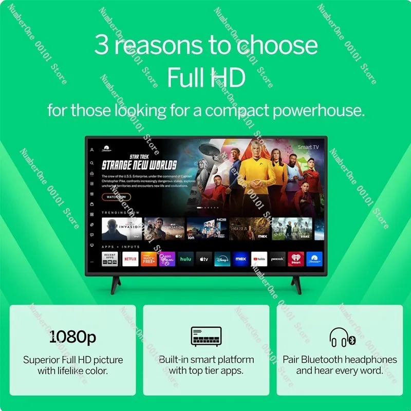 تلفزيون ذكي بشاشة 4K LCD، تلفزيون منزلي من 17 بوصة...