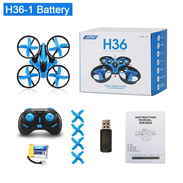 JJRC H36 Mini 2.4G 4CH 6-Axis 360 °   Відкидний безголовий режим RC Drone Quadcopter RTF Mini Drone For Kids