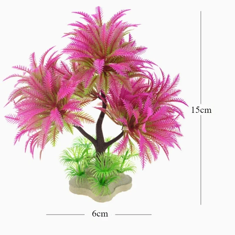 Aquarium Plastic Coconut Tree Simulation Seaweed Artificial Aquatic Plants Easy Maintain Safe Hydroponic Landscape Decoration artificial plants fish tank ornaments fish tank decorations aquarium ornaments artificial aquarium plants mini landscape ornaments