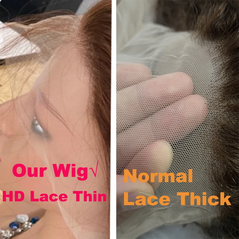 Highlight Wig Human Hair Wigs Bone Straight 13x6 HD Lace Frontal Wigs 100% Human Hair Ombre Honey Blonde 13x4 HD Lace Front Wig - Image 6