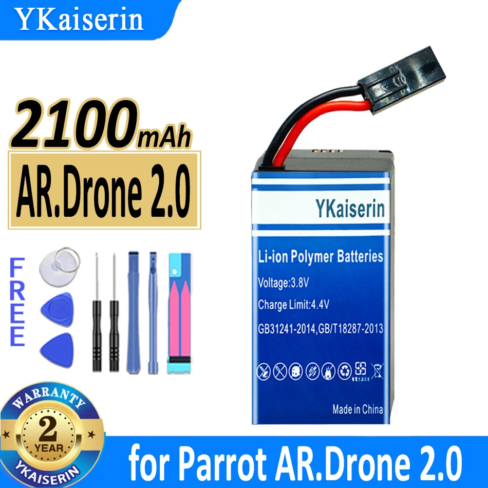 Batteria Ykaiserin Da 2100Mah Per Parrot Ar.Drone 2.0 Quadcopter Tempo Di Volo Lungo Bateria