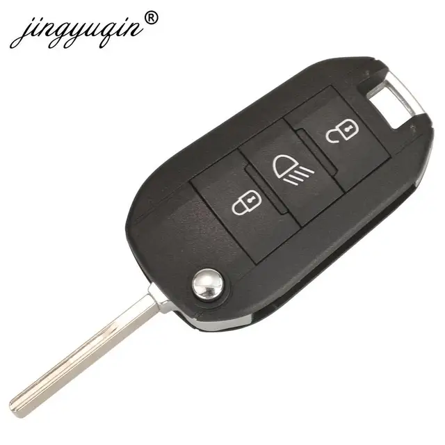 Jingyuqin 433MHz 4A HITAG AES ชิปรีโมท Van Car Flip Key สำหรับ Peugeot Expert 308 3008 2016 + citroen C4แคคตัส2014 + HU83 2