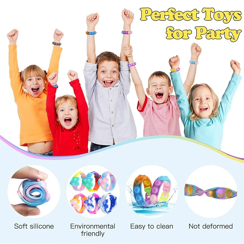 Pop Bubble Bracelets Kids Fidget Sensory Toy