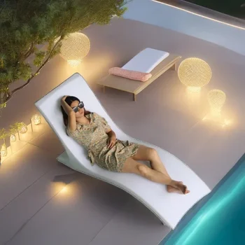 Poltrone lounge in plastica per il tempo libero per interni ed esterni per le vacanze