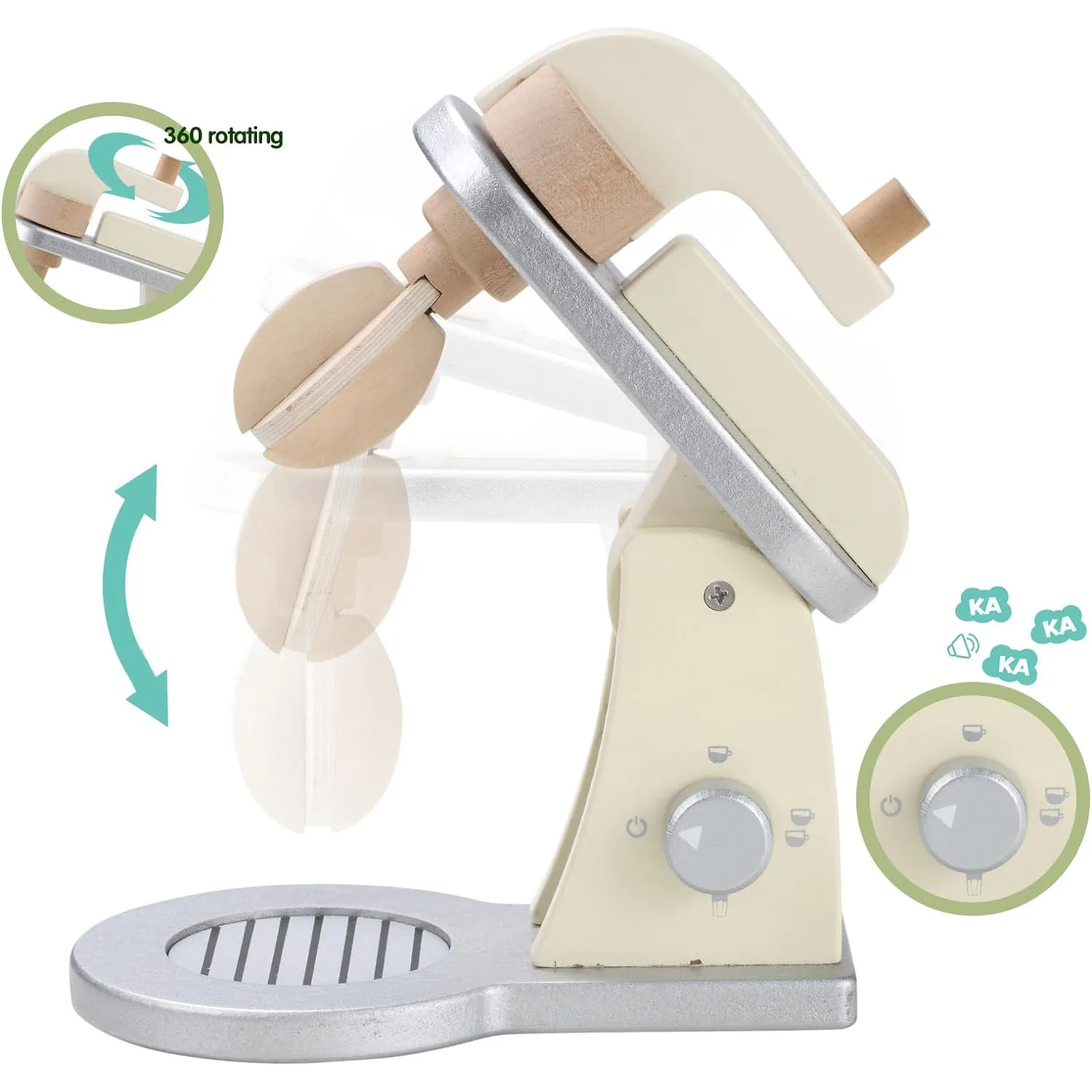 Mixer For Boys And Girls ,Mixer Children's Kitchen, Play Kitchen Accessories, Wood, Role Play Toy 2