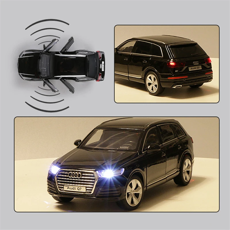 1:32 Audi Q7 SUV Alloy Diecast Car with Sound and Light - Children's Toy Gift