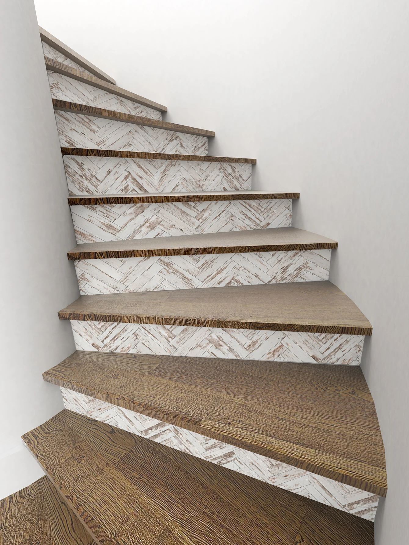 Floor Stickers Sticker Decoration 3D Sticker Paper 1 set 6PCS Classic Wood Grain Pattern Staircase Stickers Moisture-Proof Waterproof Self-Adhesive Thickening