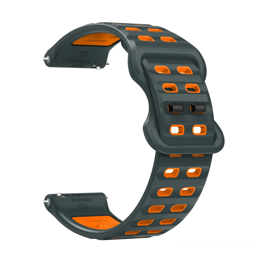 Premium 22mm Silicone Ocean Blue Watch Strap Replacement Wristband