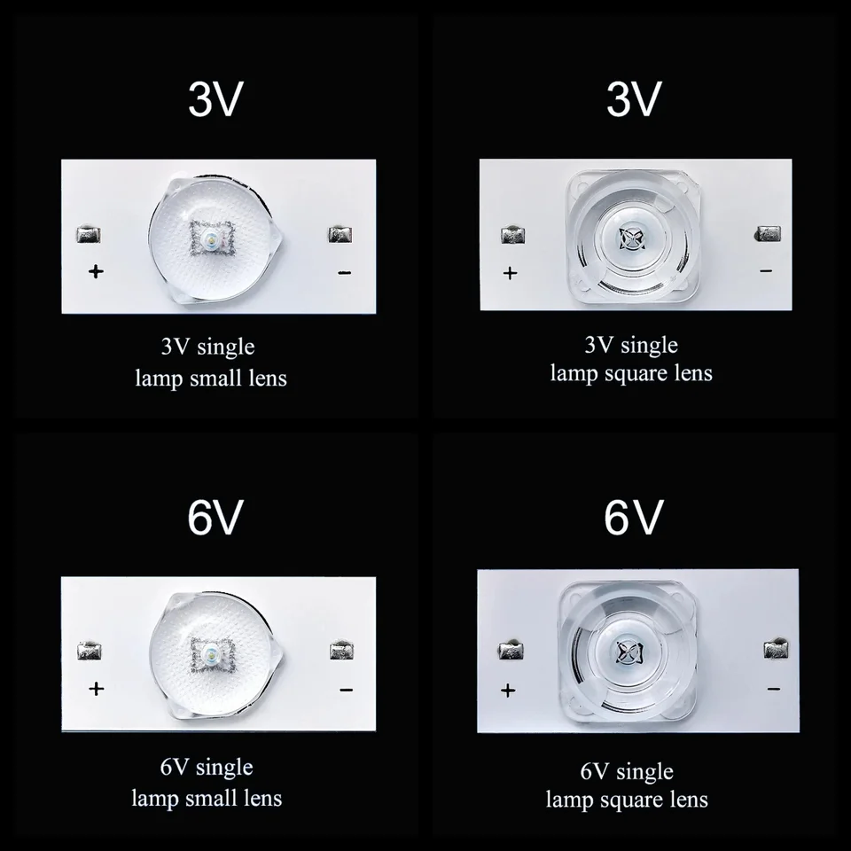 20PCs 3V SMD Lamp Beads For TV Repair - Fiberglass Board LED Lights With Optical Lens