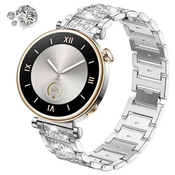 Elegant Diamond Bracelet - Women's Luxury Metal Strap for GT5 GT4 46mm (Silver)