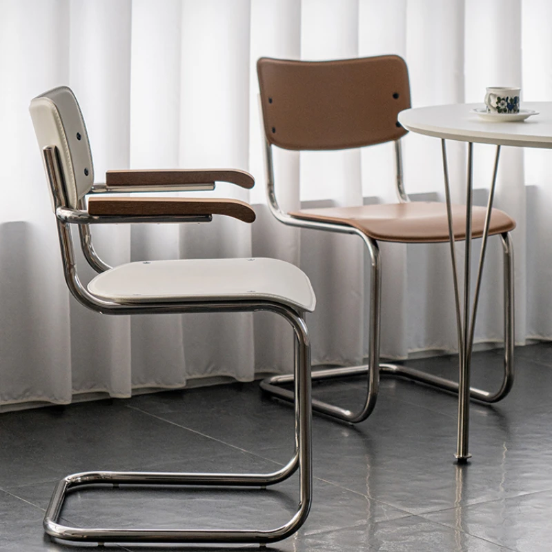 

Bauhaus dining chair, domestic stainless steel table and chair with endorsement, dining table and chair