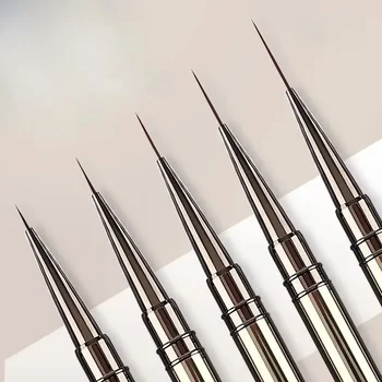 Pennelli per Nail Art, Pennelli Allungati per Linee e Strisce, Disegno e Pittura, 6/9/12/15/18/25mm, Penna per Design Unghie, Strumento Professionale per Manicure