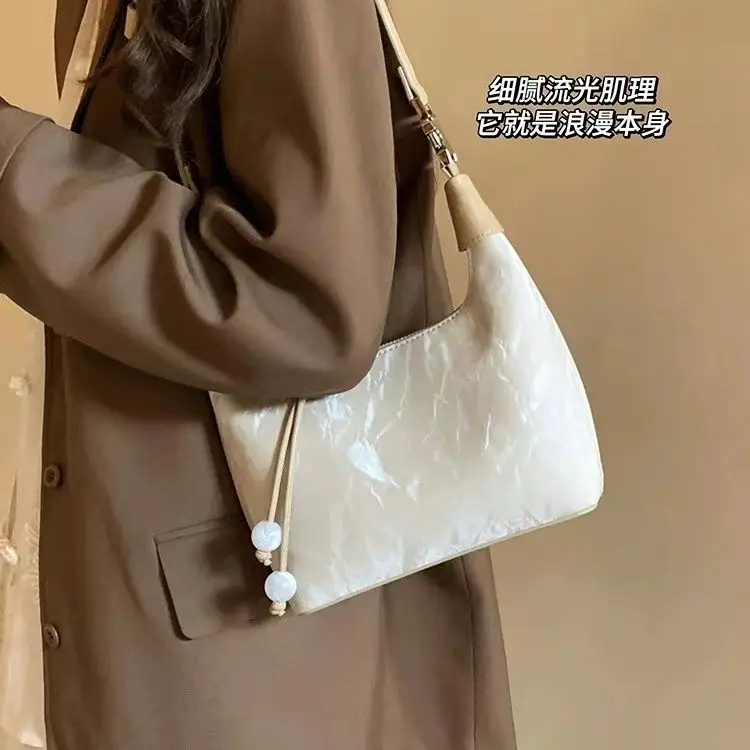 JIAERDI Chinese Style Y2k Hand Bag Women Vintage Pu Leather Handle Hobos Bags Purse Female Retro Elegant Messenger Bag Aesthetic