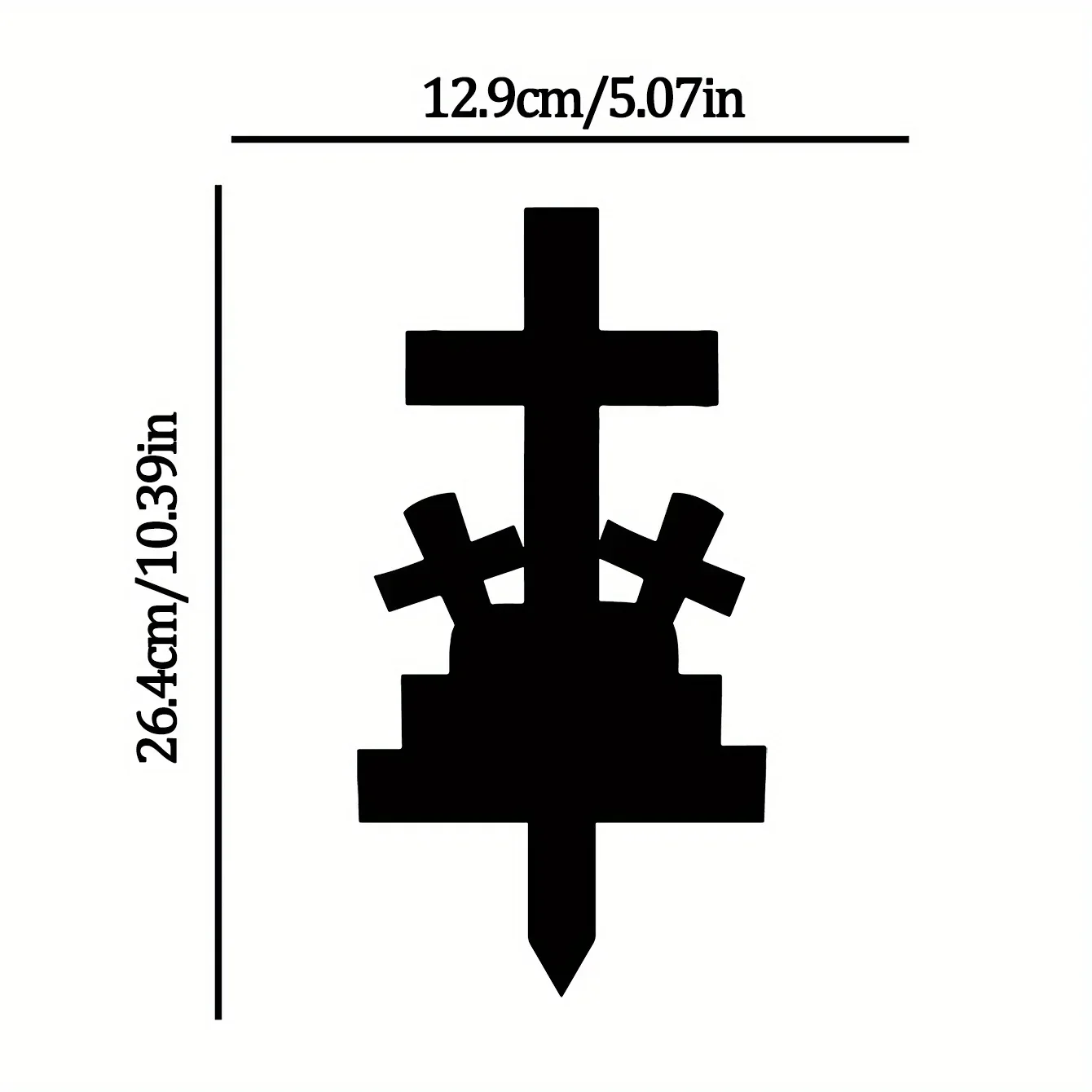 

CIFBUY Decoration 1pc Tomb Garden Stake Metal Silhouette Yard Sign with Stake for Outdoor Decoration Halloween Decor Garden Deco