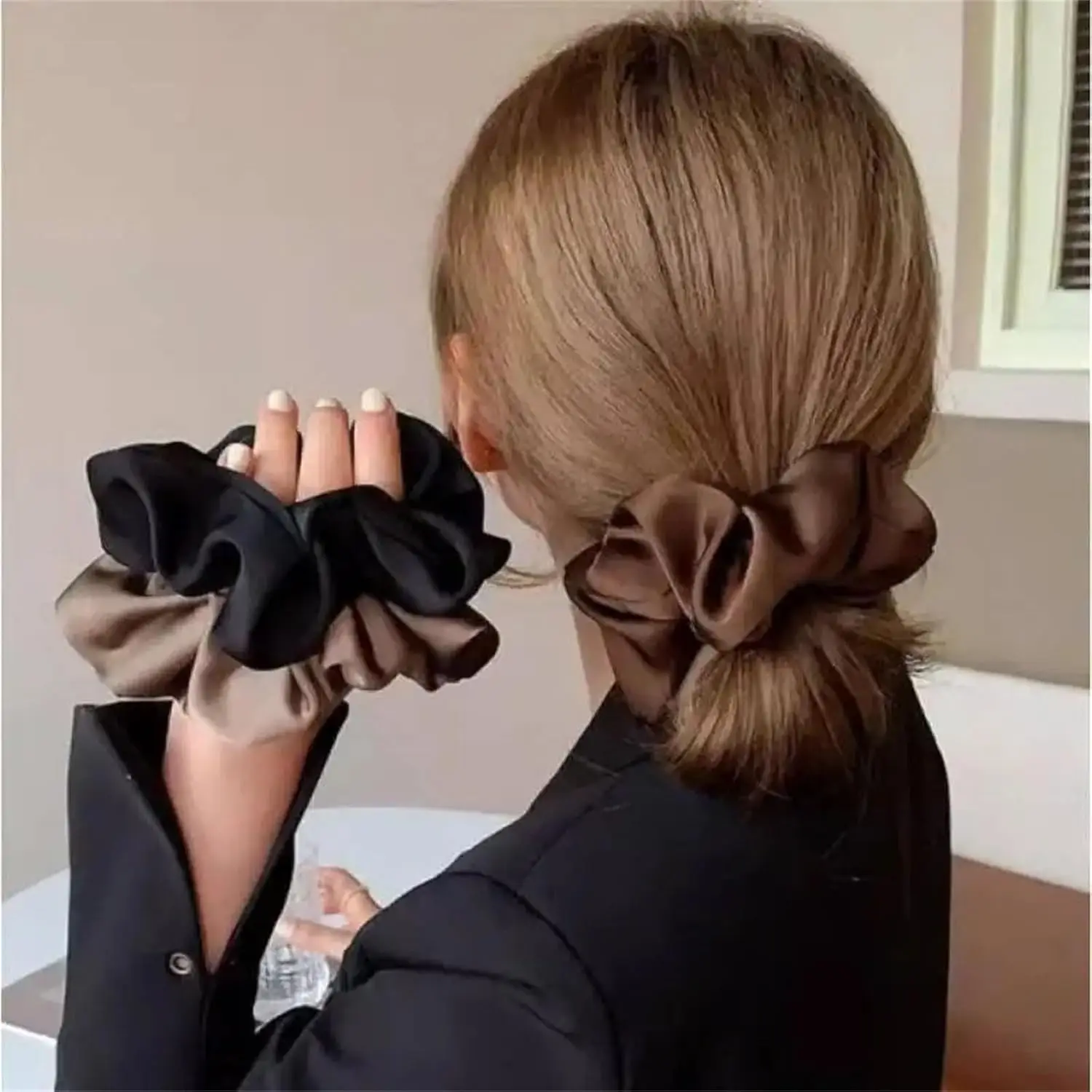 Luxurious Jumbo Silk Satin Hair Scrunchies