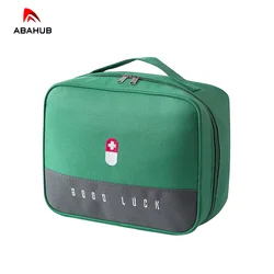 Compact Travel First Aid Kit - Portable Medicine Organizer and Home Emergency Storage Bag (Without Medicine) (Green)