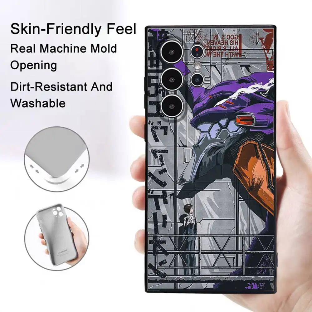 Neon Genesis Evangelion-Inspired Non-Slip Full Cover Soft Phone Case