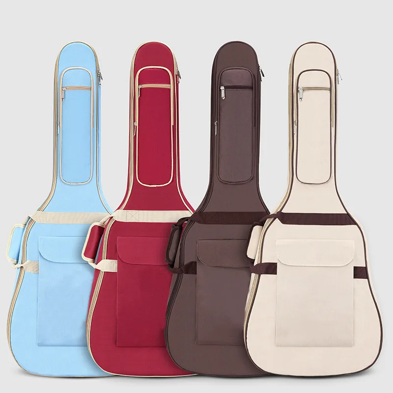 40/41 Inch Guitar Bag Carry Case Backpack Oxford Acoustic Folk Guitar Big Fishman Bag Cover with Double Shoulder Straps