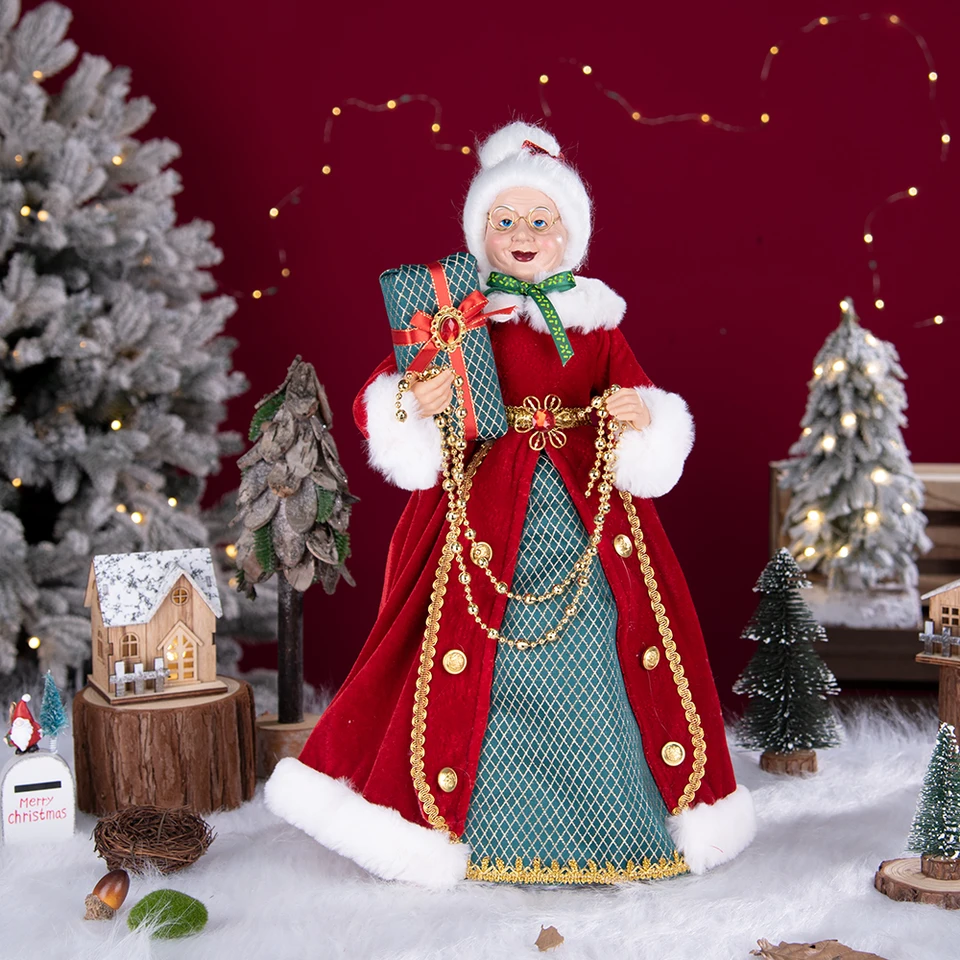 Poupée Père Noël bleu debout, décoration de Noël, cadeau d'ornement décoratif, nouveau  15