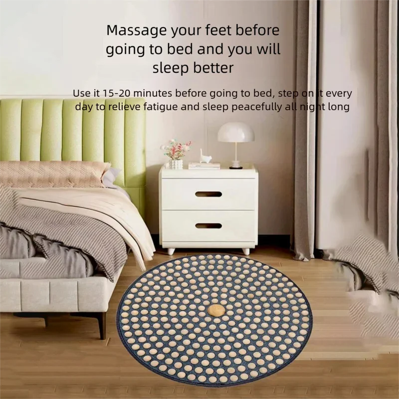 Foot Massager Wood Foot Massage Mat Acupressure Relax Massage Pad Trigger Jogging  Acupressure Board Foot Acupoint Massage Mat
