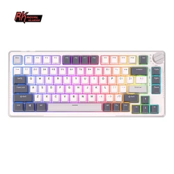 RK Royal Kludge H81 Gasket Structure Mechanical Keyboard 81 Key RGB Backlit Tri-mode 2.4G Wireless Bluetooth Gaming Keyboards