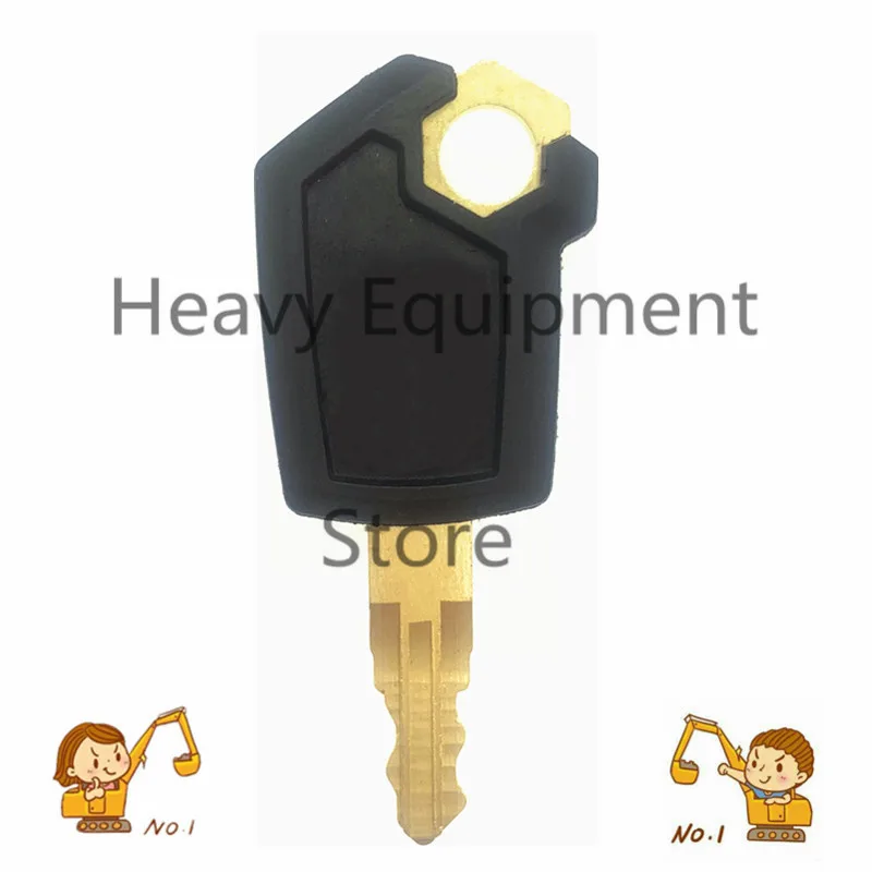 

1x Key For Caterpillar 5P8500 CAT Heavy Equipment Ignition Loader Dozer Metal & Plastic Black & Gold