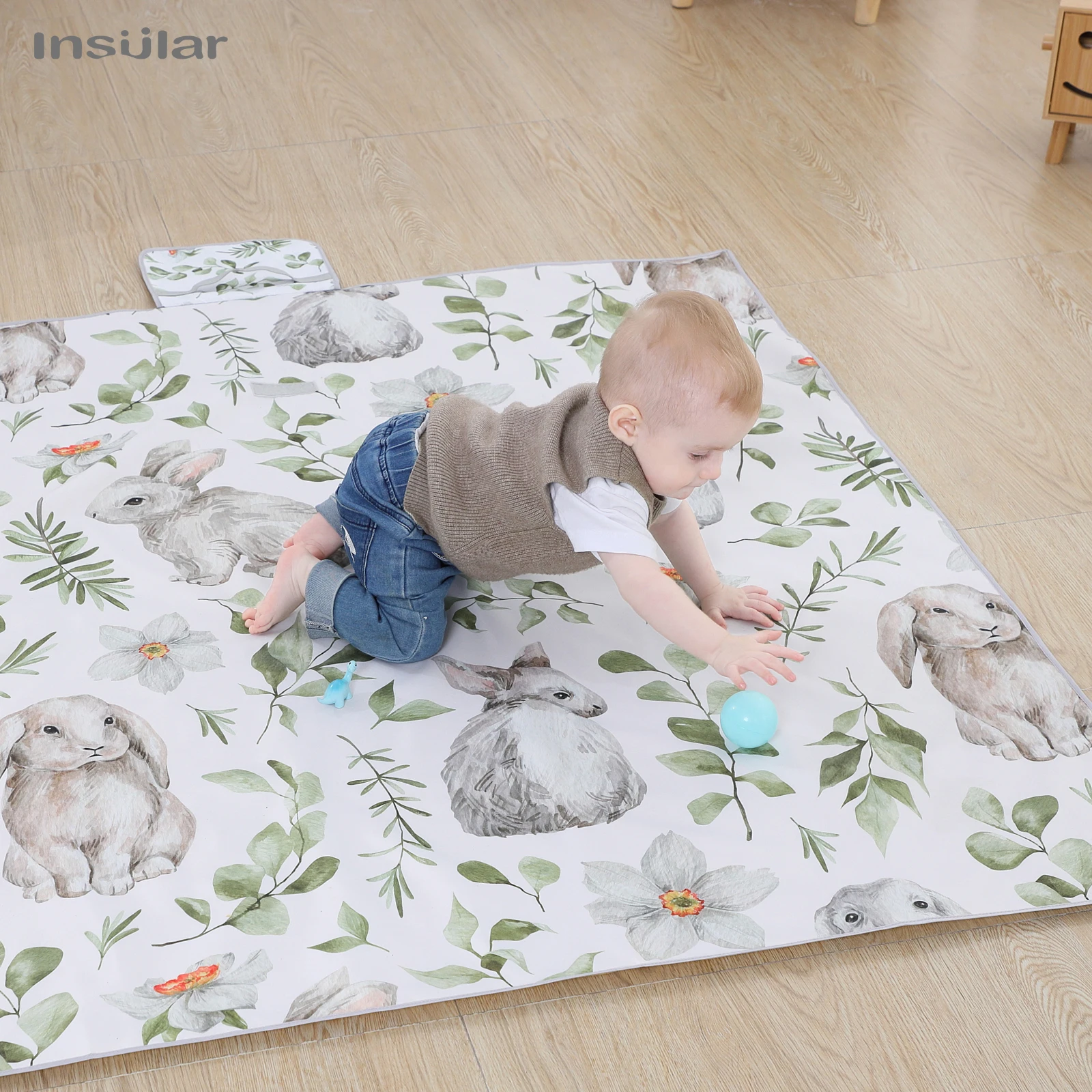 Foldable Baby Play Mat Non Slip Waterproof Durable Educational Children's Carpet in the Nursery Climbing Pad Kid Activitys Games 3