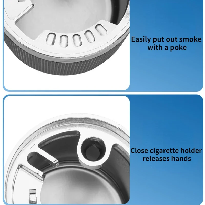 Car Ashtray Portable Ashtray Car Ashtray With Led Light Easy Clean Detachable For Automobiles Outdoor
