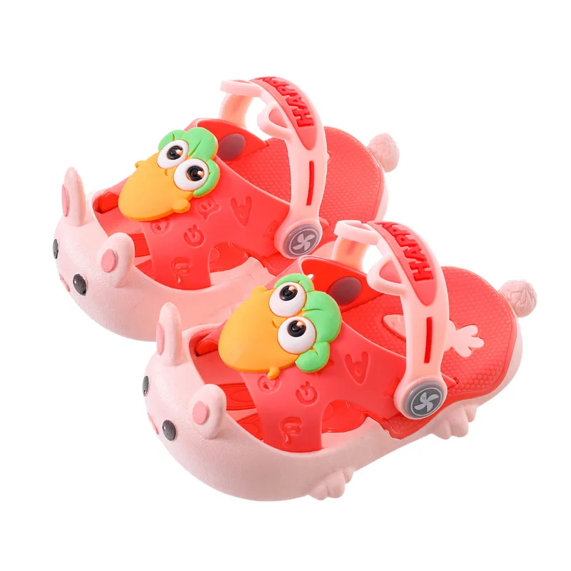 

Kids Sandals 2022 Summer Boys Girls Slippers Cartoon Cute Cave Hole Shoes Baby Sandals Flat Heels Children's Garden Shoes