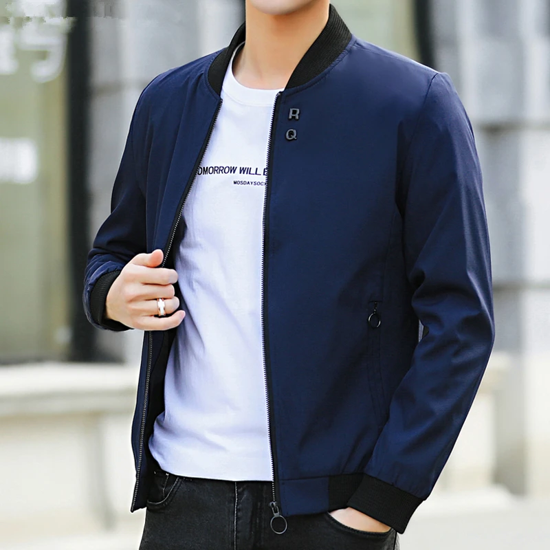 Chaqueta con cremallera para hombre, abrigo informal para primavera otoño, de 2022 - AliExpress