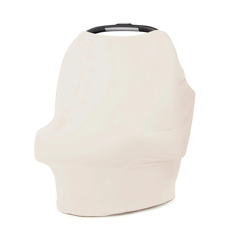 Baby Car Seat Canopy Cover Breathable Stretchy Multi Use Cover for Breastfeeding Nursing High Chair Shopping Cart Strollers
